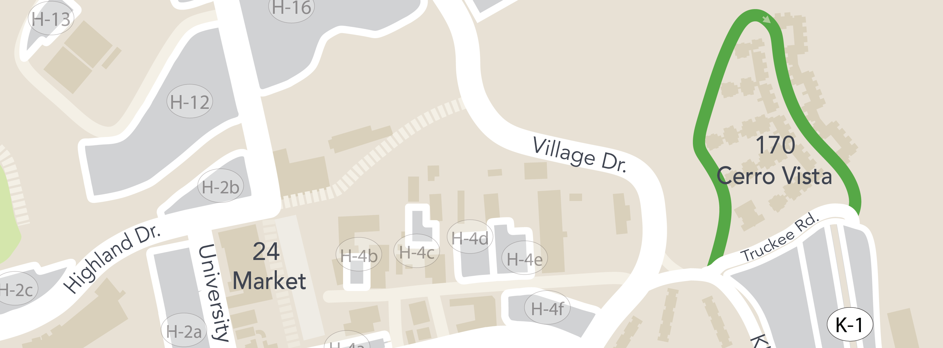 parking Lot Cerro Vista Circle map